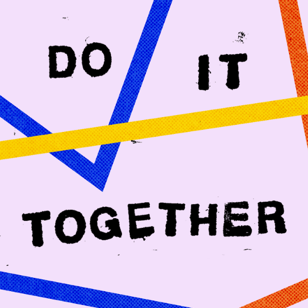 Do it together logo - graphic design with cris crossing lines